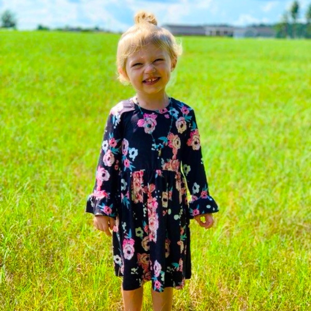 👗 🌸 Black Floral 2T Toddler Dress 🌸 👗